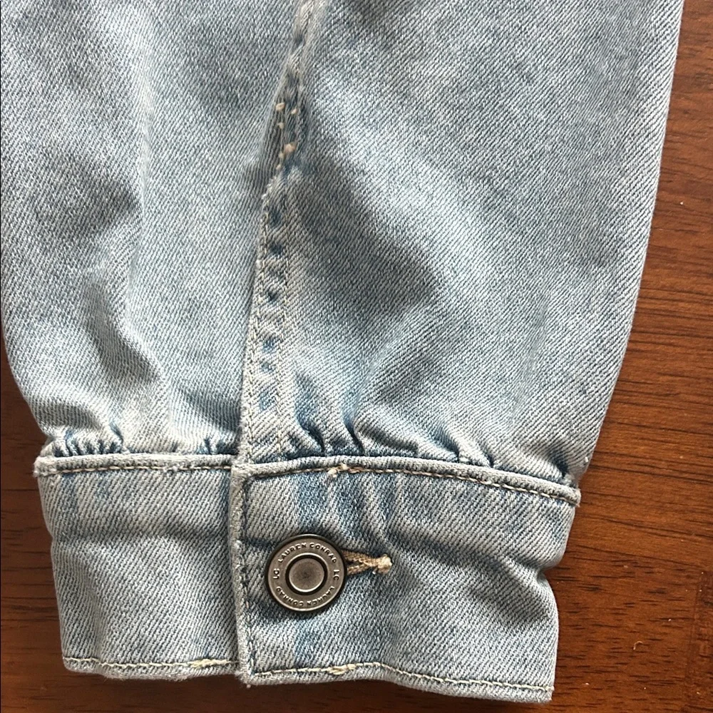 Lauren Conrad Light Blue Denim With Tie Women's Jacket size xl - Picture 5 of 10